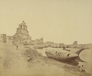 Der Chattar Manzil Palast und das königliche Boot von Oude