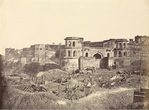 Die Mucha Bawn, oder die alte Zitadelle von Lucknow von Felice Beato