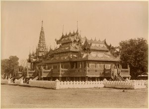 Der Nan-U Human-Se, Shwe-Kyaung im Palast von Mandalay, Burma, spätes 19. Jahrhundert (Albuminabzug)