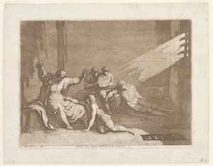 Graf Ugolino della Gherardesca mit seinen Söhnen und Enkeln im Gefängnis von Felice Giani