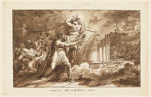 Iris ermutigt Priamos, den Körper von Hektor von Achilles zu erbitten, 1810–20 von Felice Giani