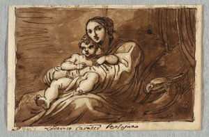 Madonna mit Kind, Studie nach Lodovico Carracci