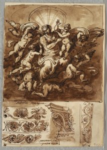 Madonna in Herrlichkeit, Studie nach Bartolomeo Passeroti Bologna; Architektonische Details