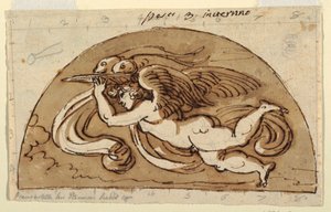 Fische, Lünette für die Decke, Sala Ottagonale, Palazzo Milzetti, Faenza von Felice Giani