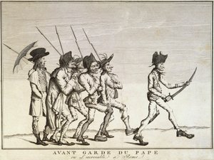 Soldaten des Papstes vor der Schlacht von Faenza