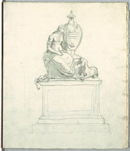 Studie nach einem Grabdenkmal und Studie nach einem Fries von Felice Giani