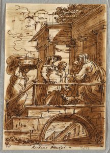 Studie der Heimsuchung, nach Peter Paul Rubens von Felice Giani