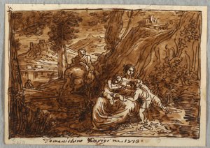 Die Flucht nach Ägypten, nach Domenichino von Felice Giani