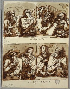 Die vier Evangelisten, Studie nach Giambologna von Felice Giani