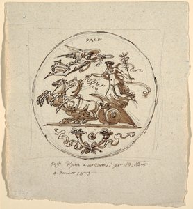 Triumph des Friedens, Rundel, für die Aldini-Villa in Montmorency von Felice Giani