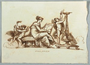 Wachsamkeit von Felice Giani