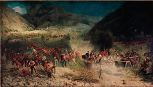 Dritter italienischer Unabhängigkeitskrieg: Die Schlacht von Bezzecca am 21.07.1866 von Felice Zennaro