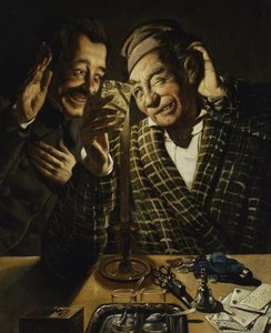 Spieler bei Kerzenlicht von Feliks Peczarski