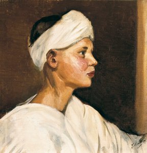 Kopf eines jungen Mohren (Öl auf Leinwand, erste Hälfte des 20. Jahrhunderts) von Felipe Abarzuza y Rodriguez de Arias