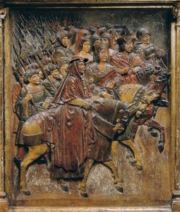 Katholische Könige nach der Eroberung von Granada von Felipe Bigarny or Vigarny