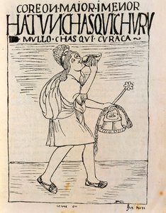 Ein Chasqui, königlicher Bote der Inka von Felipe Huaman Poma de Ayala