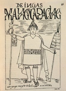 Darstellung von Manco Capac, dem legendären Gründer des Inkareichs und einer Figur der Inka-Mythologie von Felipe Huaman Poma de Ayala