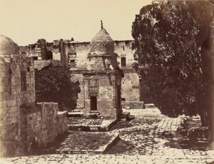 Kuppeln auf der Plattform des Tempels - Jerusalem von Félix Bonfils