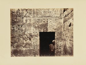 Ägypten. Basrelief im 2. Hof rechts des Tempels von Ramses von Félix Bonfils