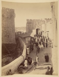 Inneres des Jaffa-Tores in Jerusalem von Félix Bonfils