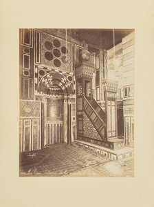 Kairo - Innenraum der Moschee El-Bordei von Félix Bonfils