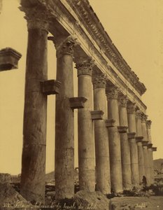 Überreste der Kolonnade des Sonnentempels in Palmyra, Syrien