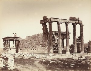 Der Tempel des Erechtheion auf der Akropolis in Athen