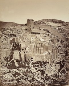 Blick auf das Mar Saba Kloster, in Israel von Félix Bonfils