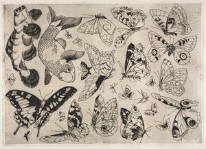 Tafelservice (Rousseau-Service): Schmetterlinge und Fische (Nr. 16)