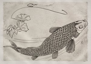 Tafelservice (Rousseau-Service): Großer Fisch im japanischen Stil (Nr. 19)