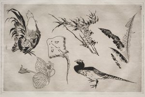 Dinner Service Rousseau Service: Hähne, Rochen, Pflanzen usw. Nr. 9, 1866 von Felix Bracquemond