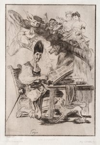 Don Quichote, nach Goya von Felix Bracquemond