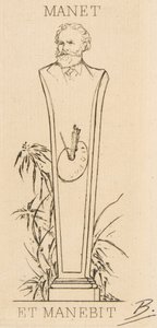 Ex-libris von Manet, 1875 von Felix Bracquemond