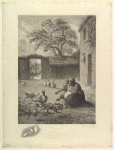 Der Frühling, nach einem Pastell von Millet von Felix Bracquemond