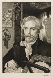Porträt von Edmond de Goncourt von Felix Bracquemond