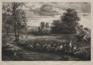 Der Ruf zur Ordnung, 1859 von Felix Bracquemond