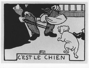 Karottenhaar: „Es ist der Hund“, Jules Renard, Illustration von Felix Vallotton, ed. Flammarion von Felix Edouard Vallotton
