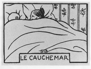 Karottenkopf: „der Albtraum“, geschrieben von Jules Renard, ed. Flammarion (Illustration) von Felix Edouard Vallotton