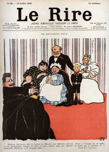 Titelblatt der Zeitung „Le Rire“, Nr. 36, 13. Juli 1895: „Ne bougeons plus“ von Felix Edouard Vallotton