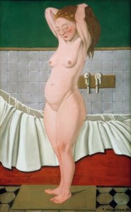 Femme au bain se coiffant von Felix Edouard Vallotton