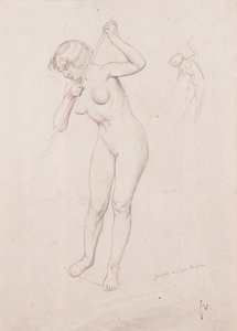 Figurenstudie für "Die Tötung des Orpheus" von Felix Edouard Vallotton
