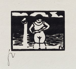 Mädchen zieht ihr Hemd aus, VI aus "Les Petites Baigneuses", 1893