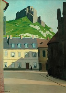 Das Schloss Gaillard und der Platz der Andelys von Felix Edouard Vallotton