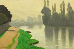 Morgennebel bei Andelys, 1917 von Felix Edouard Vallotton