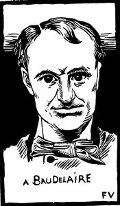 Porträt von Charles Baudelaire (1821-1867) von Felix Edouard Vallotton