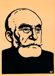 Porträt von Puvis De Chavannes, ca. 1898 von Felix Edouard Vallotton