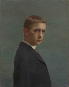 Selbstporträt im Alter von zwanzig Jahren, 1885 von Felix Edouard Vallotton