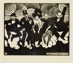 Das glückliche Lateinische Viertel von Felix Edouard Vallotton
