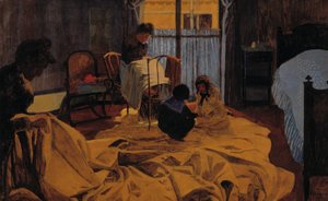 Die Wäscherin, Blauer Raum von Felix Edouard Vallotton