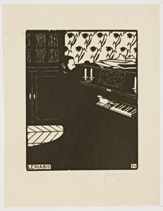 Das Klavier, aus der Serie "Musikinstrumente", 1896-97 von Felix Edouard Vallotton